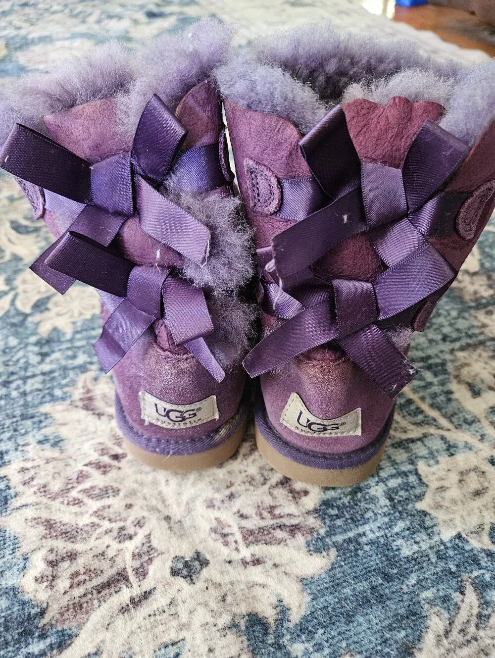 UGG Women's Purple Shearling-Lined Winter Boots